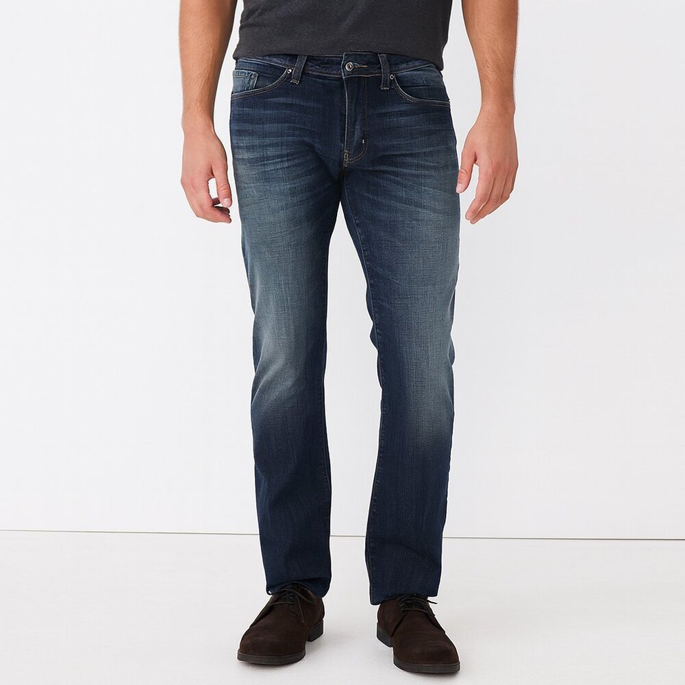 New Diesel Men’s Straight Leg Larkee Dark Wash Jeans Size 28 – Premium Denim